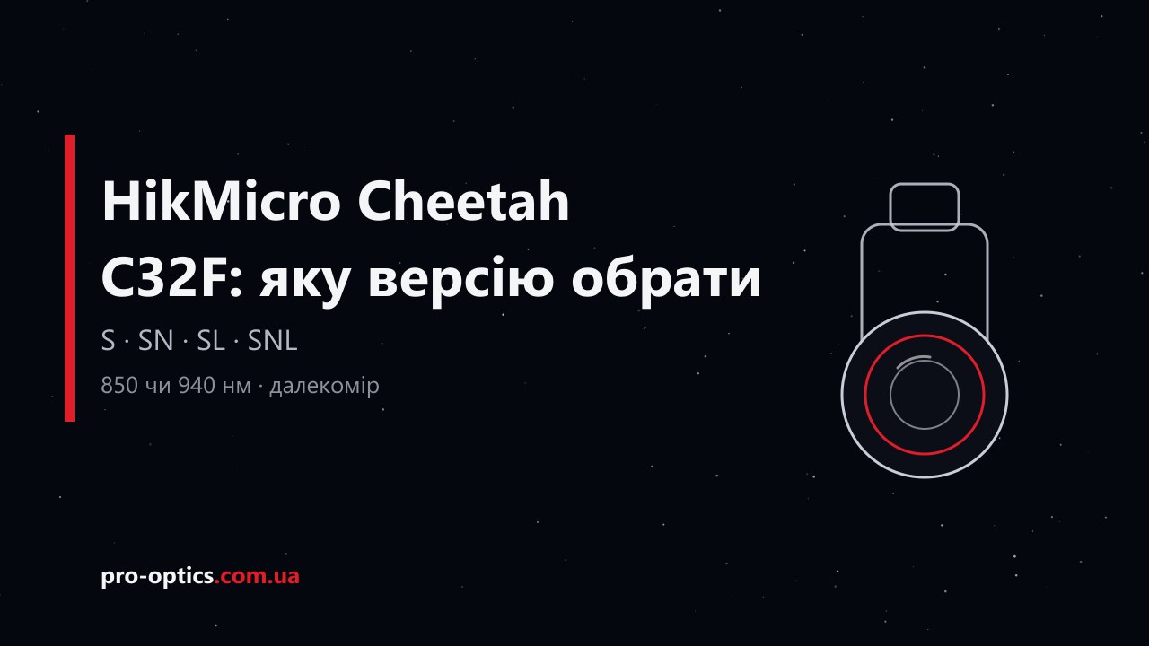 HikMicro Cheetah C32F: S, SN, SL чи SNL — яку версію обрати